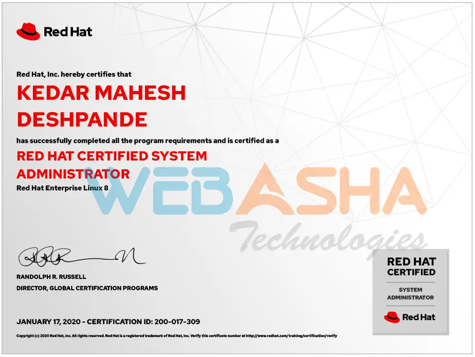 redhat Global Certificate