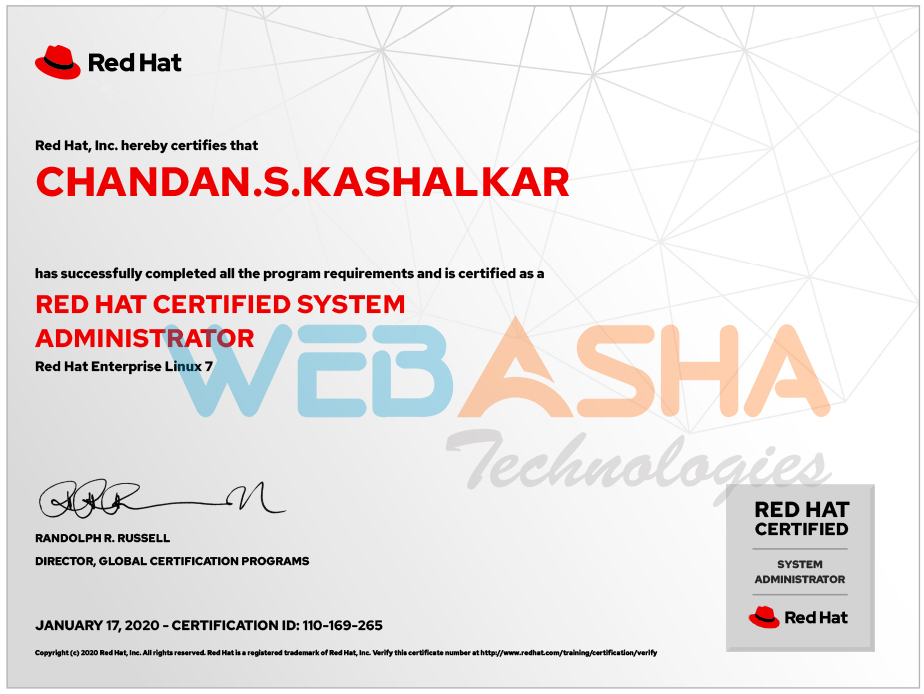 WebAsha Training Institute of RHCSA RHCE Python AWS DevOps CISCO CCNA ...