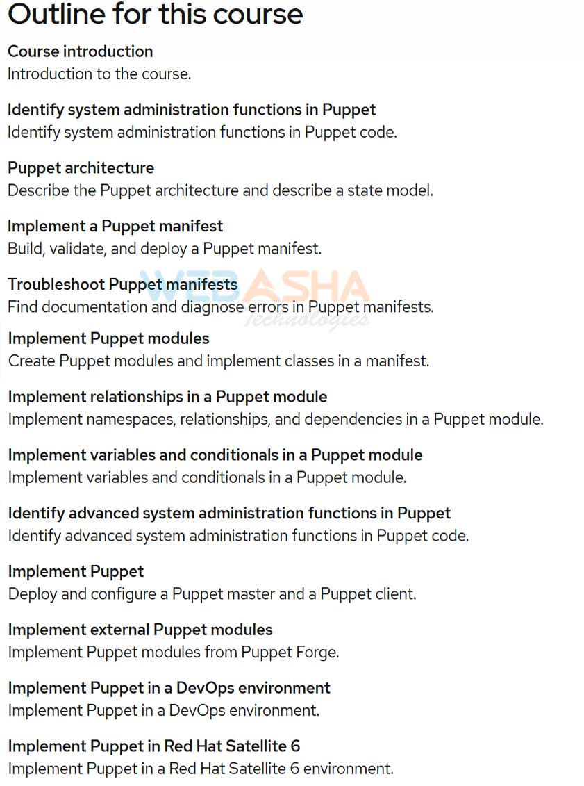 Puppet certification track